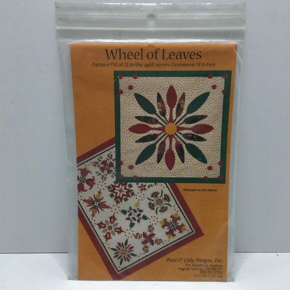 Piece O Cake Designs Wheel Of Leaves Quilt Pattern 10of12 Cinnamon Stitches - Picture 1 of 4